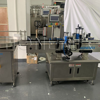 熱したバセリンクリーム 充填機 2ノズル 蓋 密封 レーベルライン