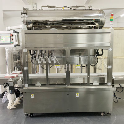 四頭クリーム詰め機 追跡サーボピストンキャピングマシン