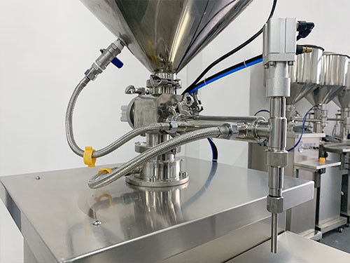 化粧品のワックス詰め設備 クリームボトル 混ぜ器付き加熱式詰め機