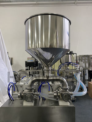 ホリゾンタル 消毒剤 ゲル 洗剤 充填機 2つのノズル 半自動充填機