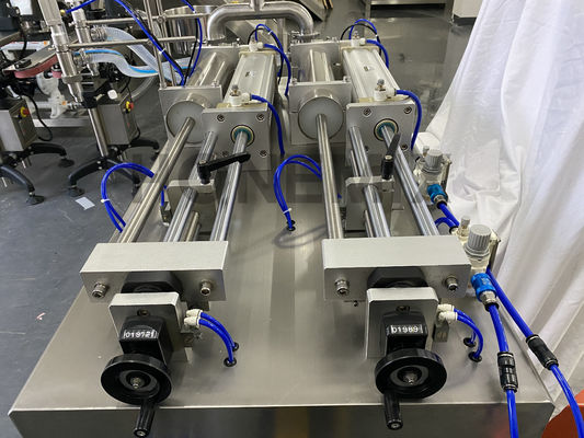 ホリゾンタル 消毒剤 ゲル 洗剤 充填機 2つのノズル 半自動充填機