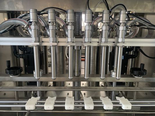 化粧品 クリームローション 充填機 6つのノズル 充填 蓋機